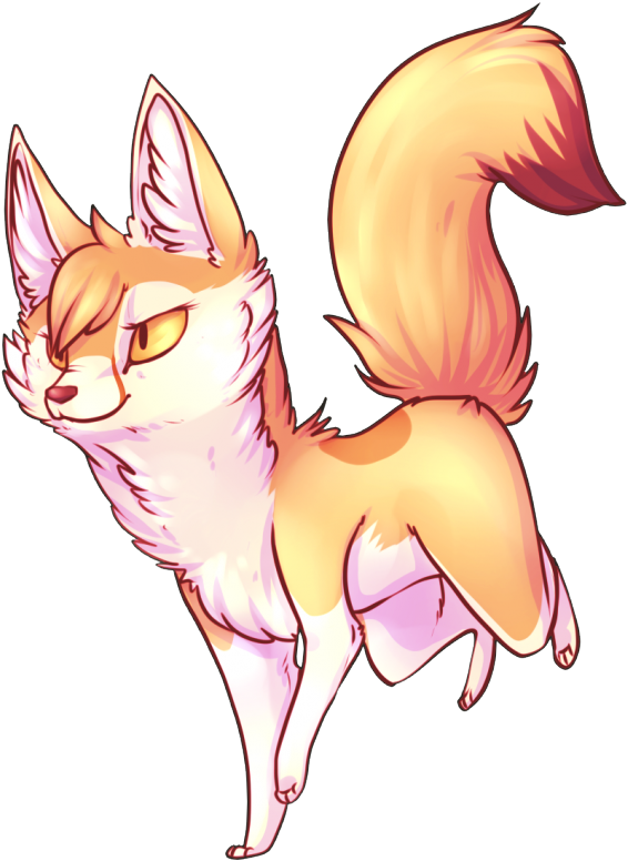 Kita As A Fennec Fox - Cartoon (640x800), Png Download