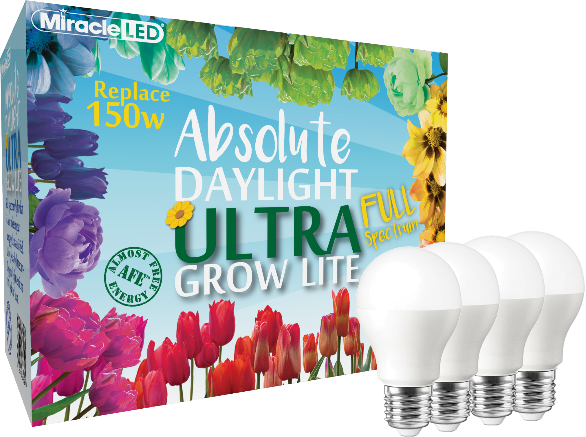 Miracle Led Commercial Hydroponic Ultra Grow Lite - Philips Led A Shape Lamp 8w Es 600lm A+ (2088x1511), Png Download