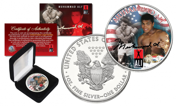 Muhammad Ali Officially Licensed 1 Oz - Donald Trump Silver Eagle Commemorative Dollar Coin (600x600), Png Download