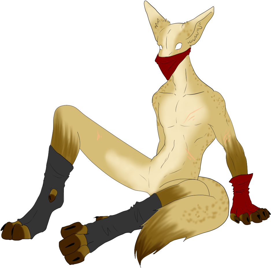Arctic Canidae Furry Fandom - Male Fennec Fox Fursona (1100x1000), Png Download