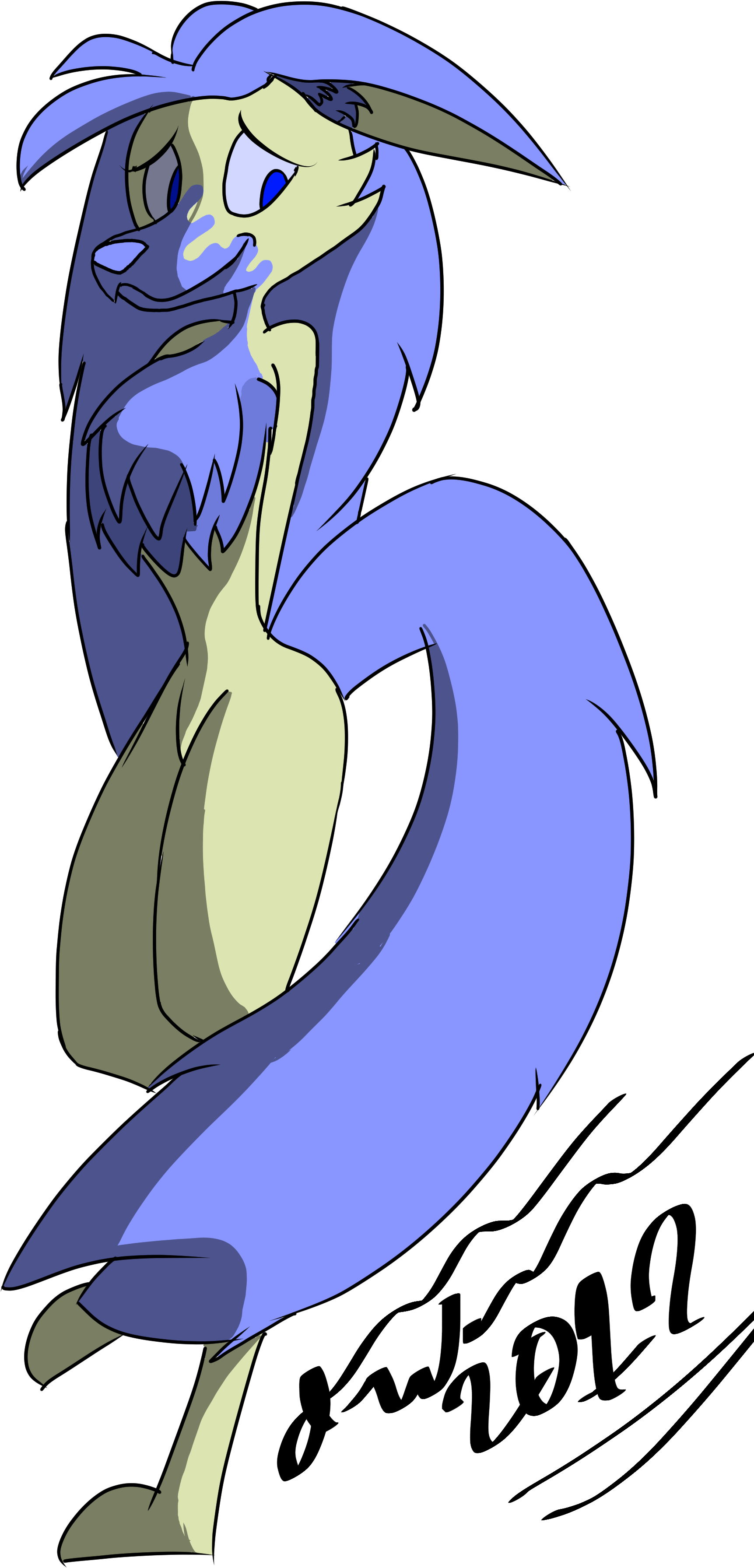 Sabrina The Fennec Fox - Cartoon (2132x4200), Png Download