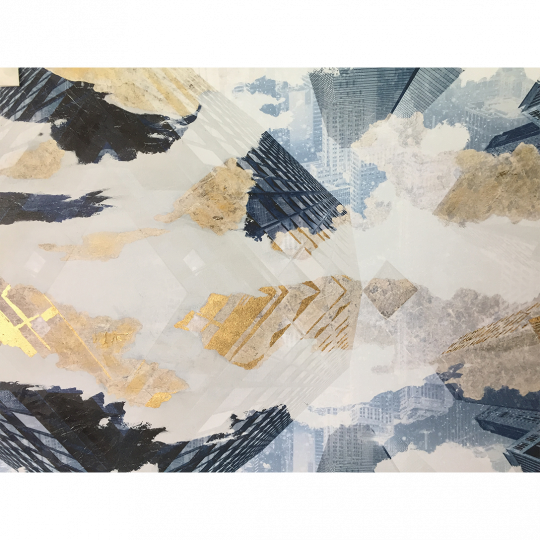 Peaks Wall Décor - Aurelle Home Contemporary Abstract Canvas Wall Decor (540x540), Png Download