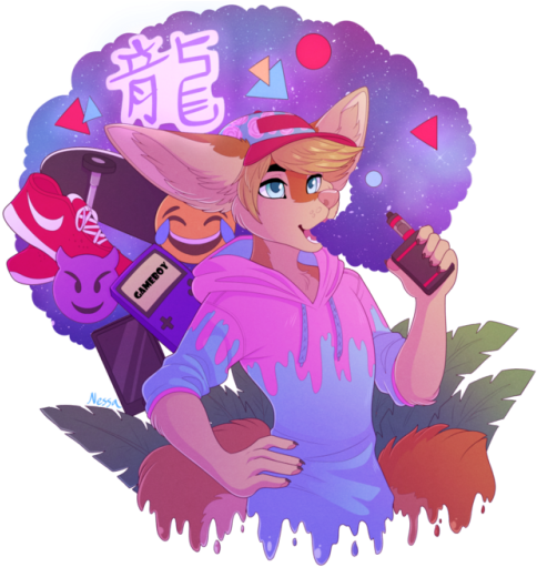 An Aesthetic Commission For Connstar When They Mentioned - Cartoon (500x520), Png Download