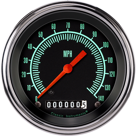 Picture Of G-stock 3 3/8" Speedometer - Classic Instruments, G-stock Series, Speedometer Gauge (720x691), Png Download