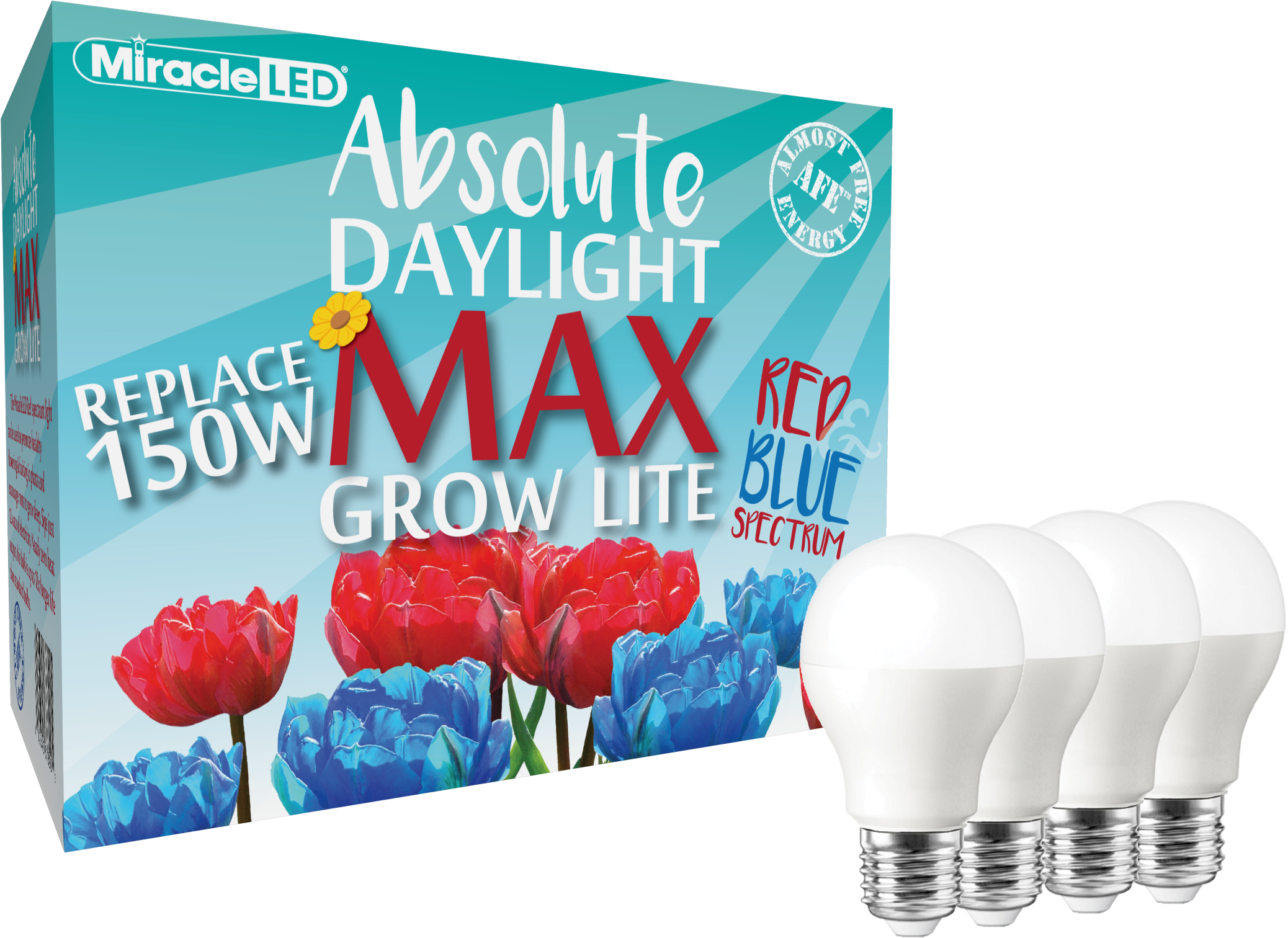 Miracle Led Commercial Hydroponic Max Red & Blue Led - 6w Led Bulb Lighting E27 220v 240v White Light (2088x1511), Png Download