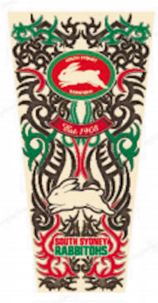South Sydney Rabbitohs Nrl Adult Tattoo Sleeve - New Zealand Warriors Tattoo (570x612), Png Download