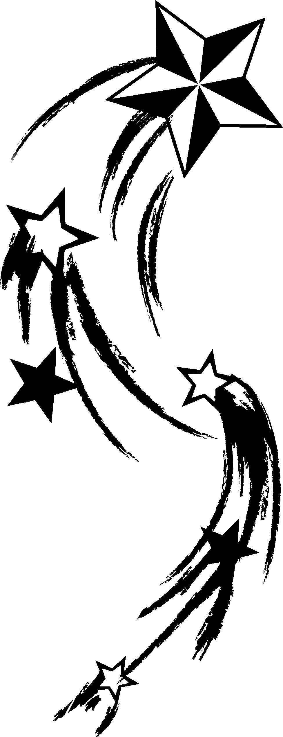 1 2 Sleeve Tattoo Etoile Filante - Png Hd Tattoo Stars (1029x2588), Png Download