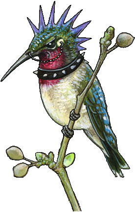 Colored Hummingbird Tattoos Design - Hummingbird Tattoo Flash Art (307x439), Png Download