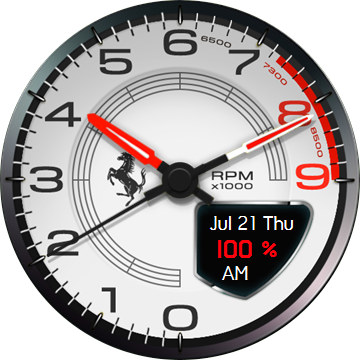 Watch Faces For Smart Watches - Ferrari Speedometer Watch (360x360), Png Download