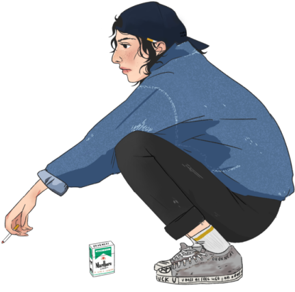 Richie Probably Likes Menthols Edit - Richie Tozier And Mike Wheeler Fanart (500x500), Png Download