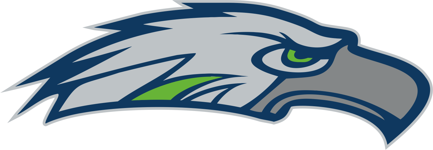 Seahawks Footb, Logo, To Pin On Pinterest - American Football (1451x504), Png Download
