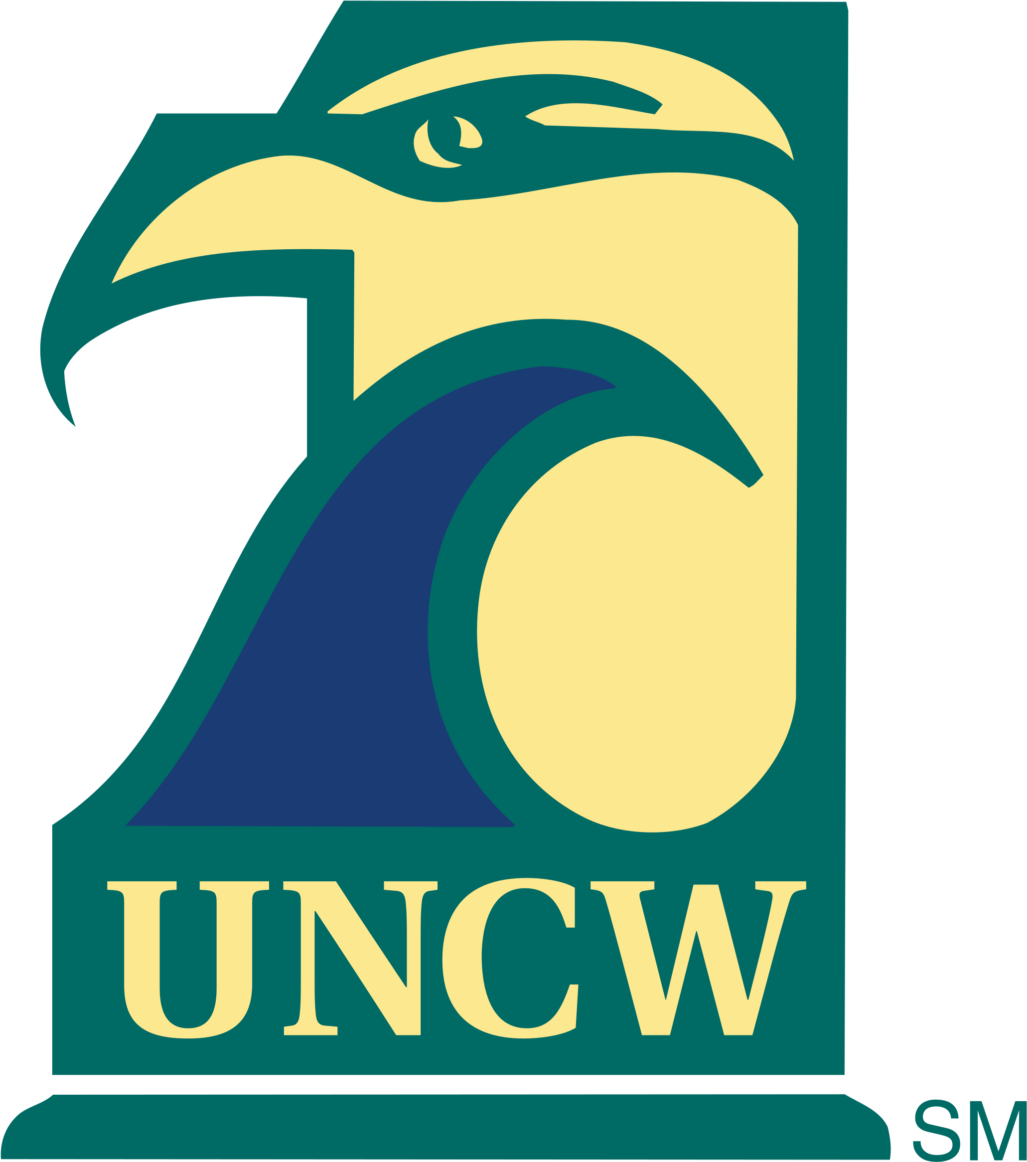 Uncw Seahawks Logo Png Transparent - University Of North Carolina At Wilmington Colors Gold (2400x2400), Png Download