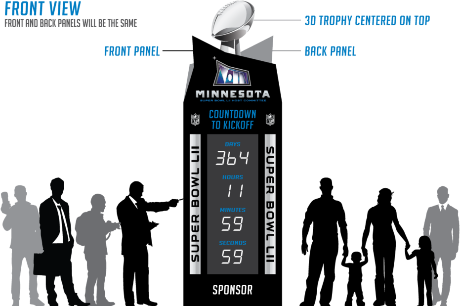Super Bowl Countdown Clock 1a (1000x647), Png Download