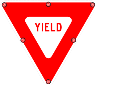 Flashing Yield Sign - Yield Signs (509x300), Png Download