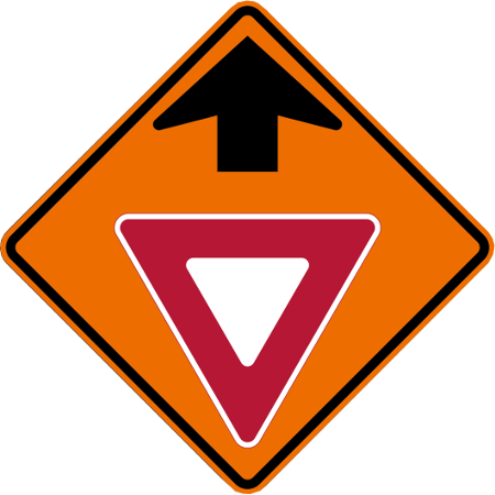 Yield Ahead Symbol - Oamaru (450x450), Png Download