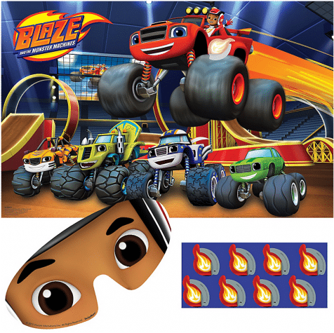Blaze And The Monster Machines Party Game (533x570), Png Download