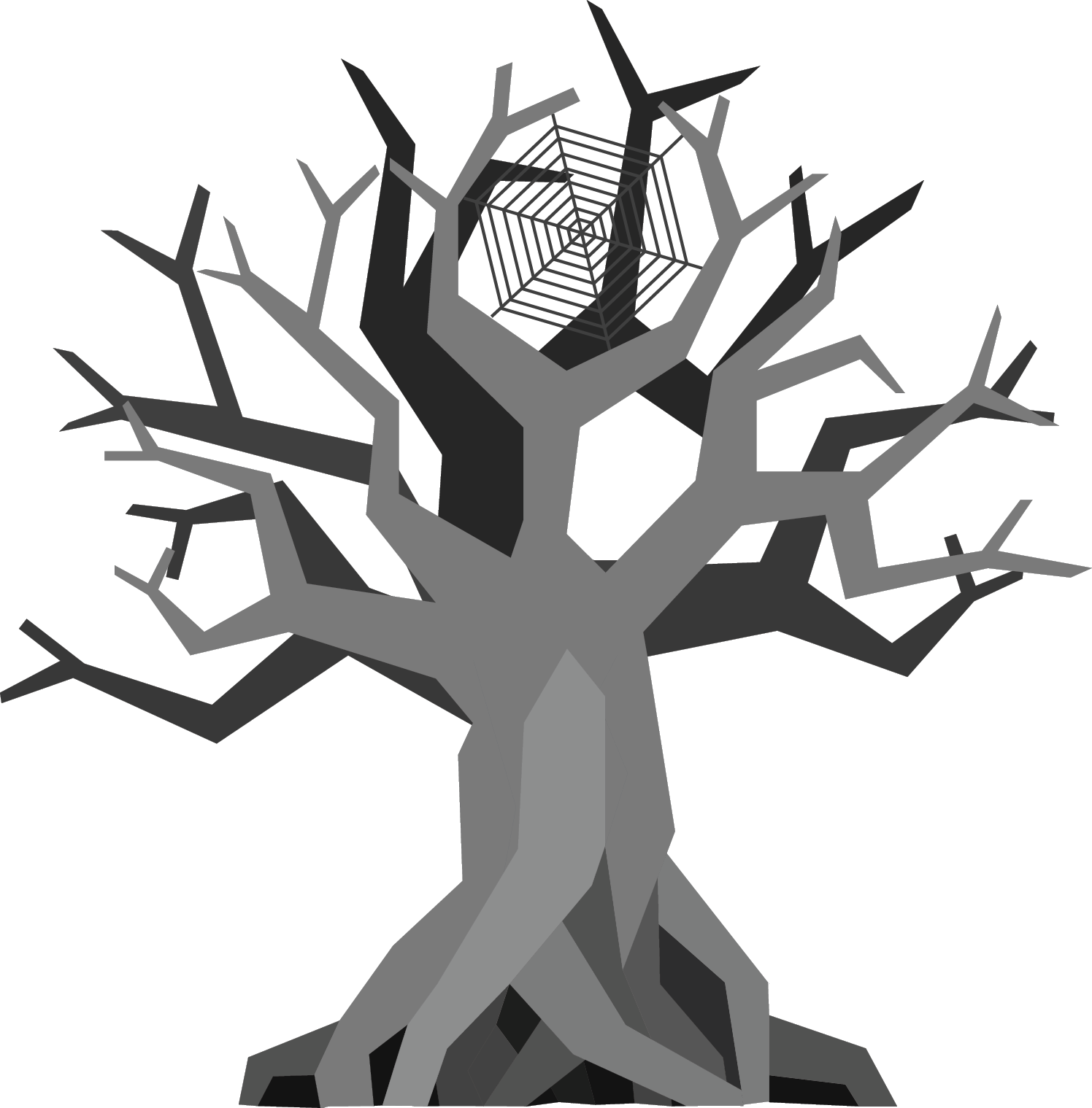 Creepy Tree - - Illustration (1496x1519), Png Download