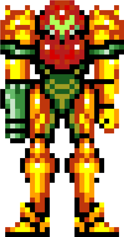 Samus Aran - Samus Aran Pixel Art (1200x1200), Png Download