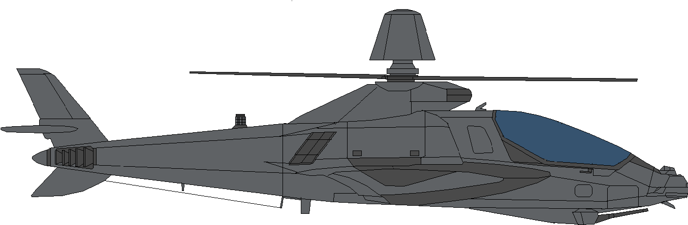 A Heavy Stealth Attack Helicopter Developed By Priscilla - Helicopter Attack Png (1390x450), Png Download