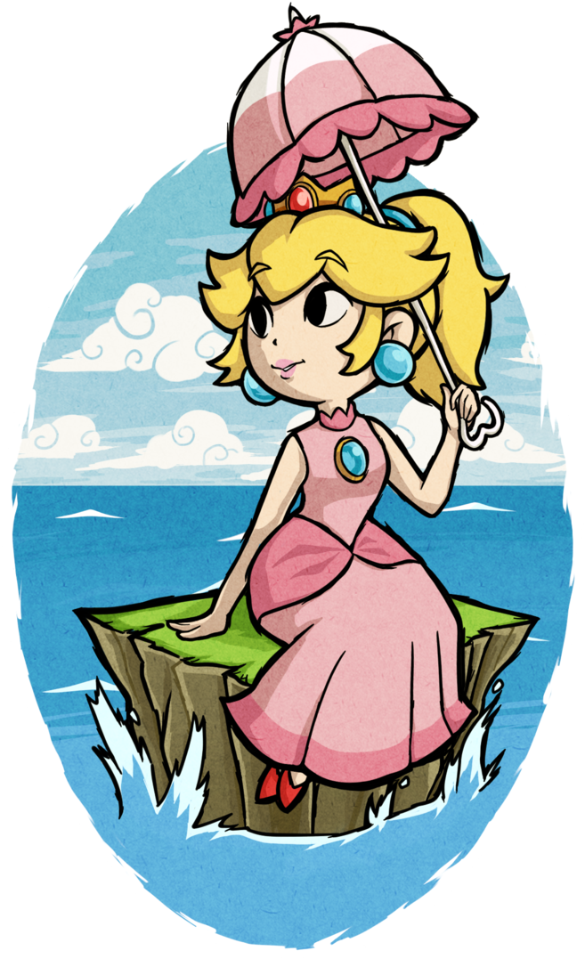 This Time In Her Super Mario Sunshine Dress/outfit - Super Mario Wind Waker (730x1093), Png Download