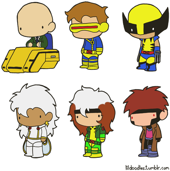 Charles Xavier's School For Gifted Children Booster - Lil Doodles (600x605), Png Download