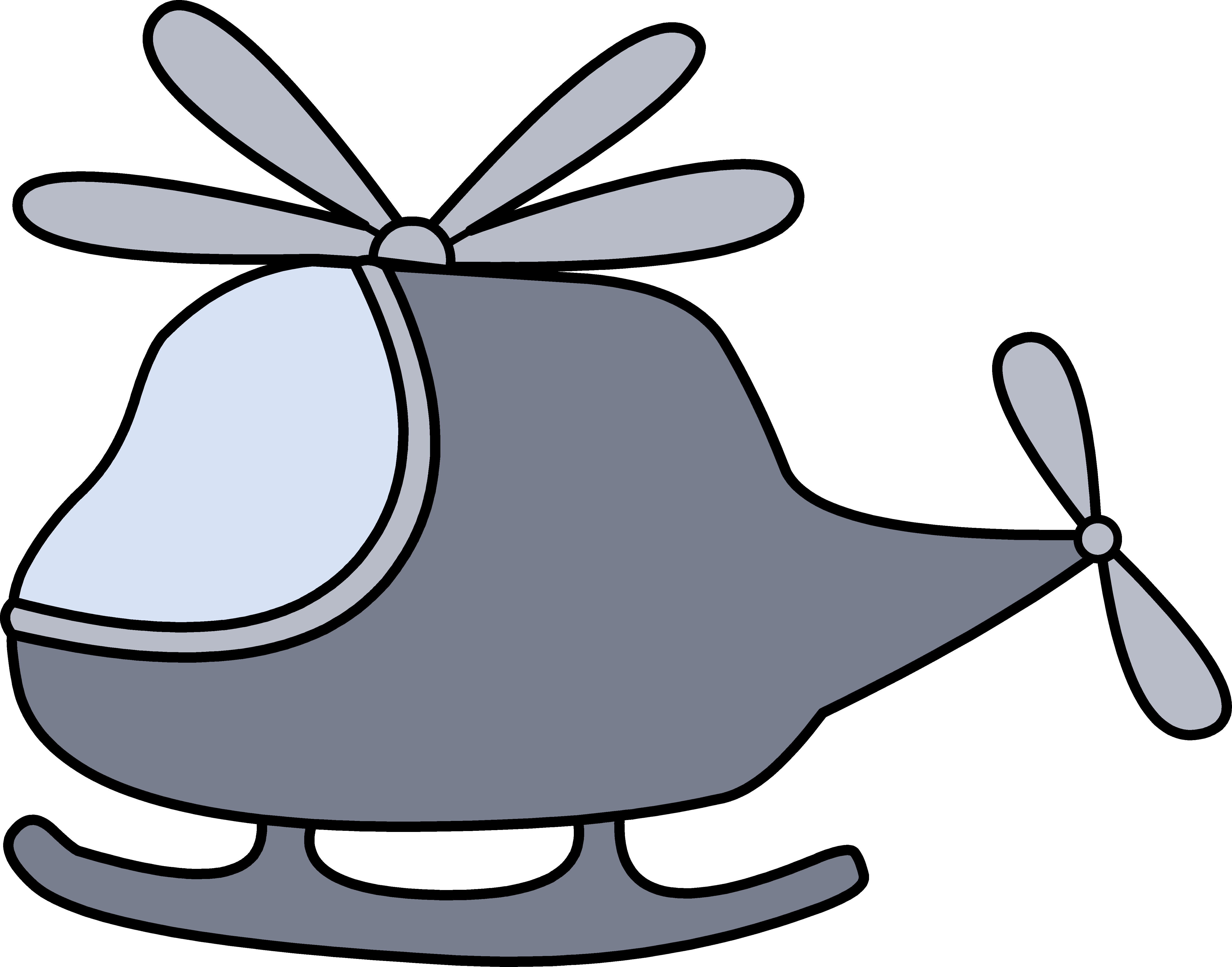 Helicopter Clipart Transparent - Helicopter Clipart (5475x4296), Png Download