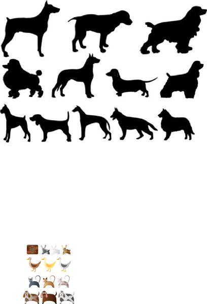 Farm Animals Cat Rabbit Bunny Duck Clip - Adorable Cocker Spaniel Silhouette Necklace With Pendant! (408x599), Png Download