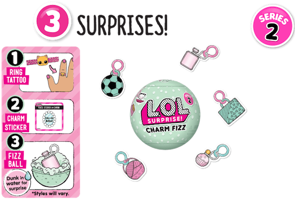 Lol Surprise Charm Fizz (622x432), Png Download
