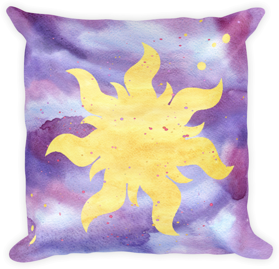 Tangled Sun Pillow (1000x1000), Png Download