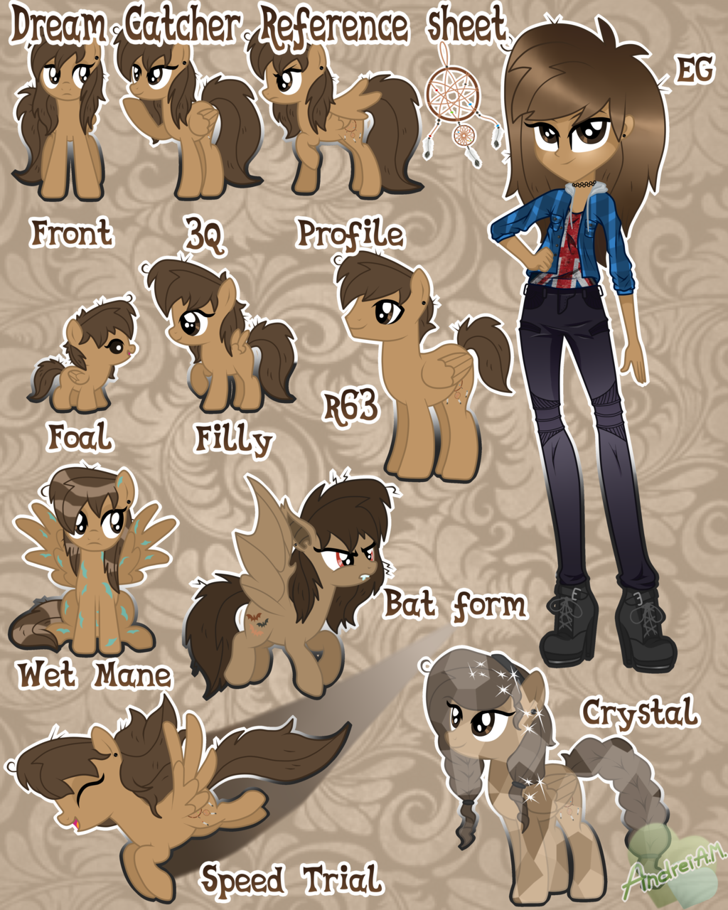 Mlp Dream Catcher Reference Sheet Commission By - Cartoon (1024x1280), Png Download