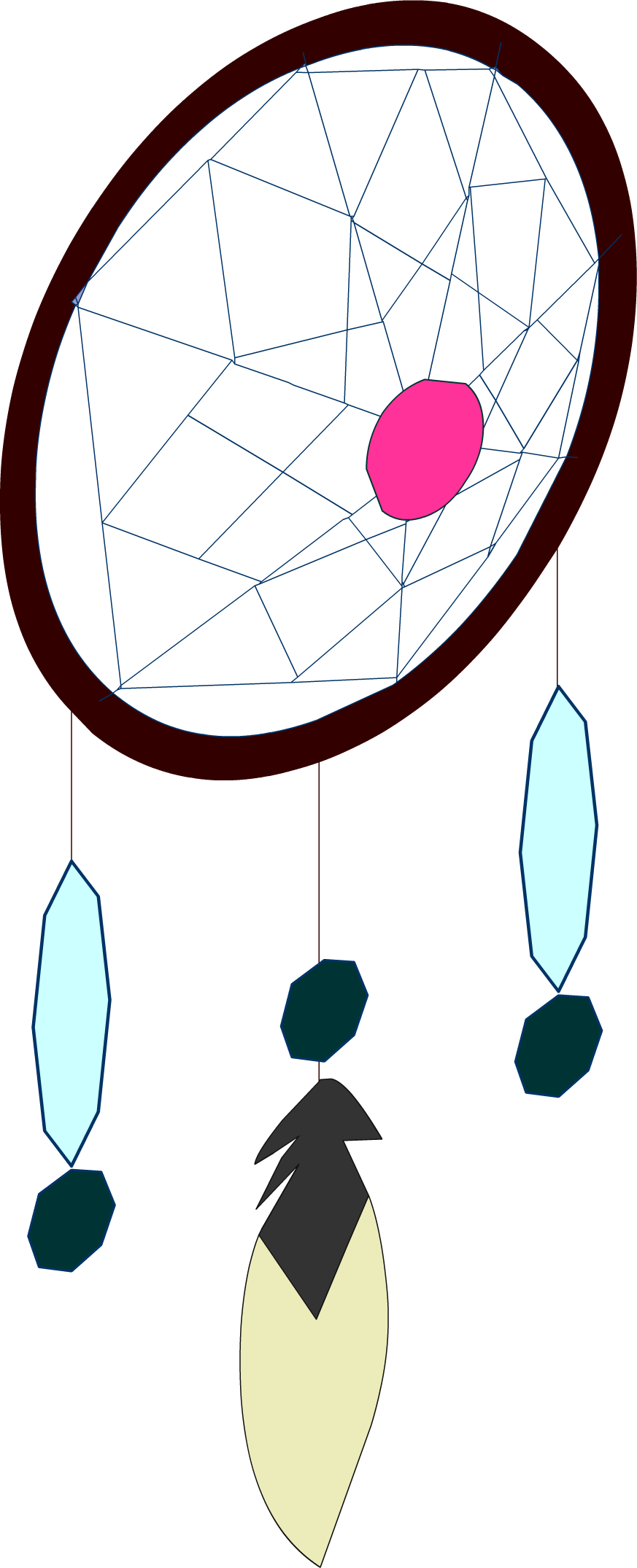 Dream Catcher Sprite 001 (873x2150), Png Download
