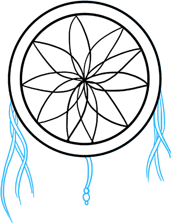 How To Draw Dream Catcher - Drawing (680x678), Png Download
