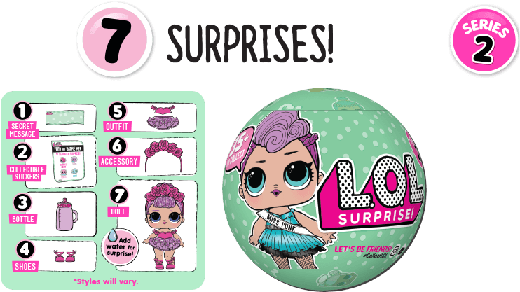 Lol Surprise Seven Layers Of Surprise - L.o.l. Surprise Doll Series 1 - 3 Pack (891x482), Png Download