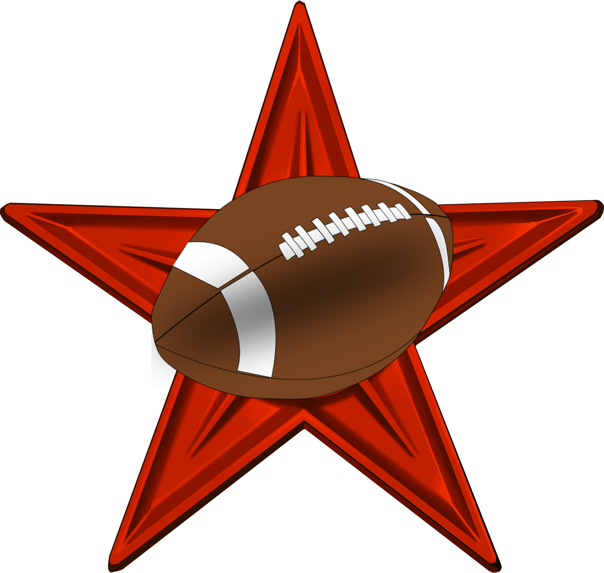 American Football Barnstar Hires - Brown Football Shower Curtain (2000x1900), Png Download