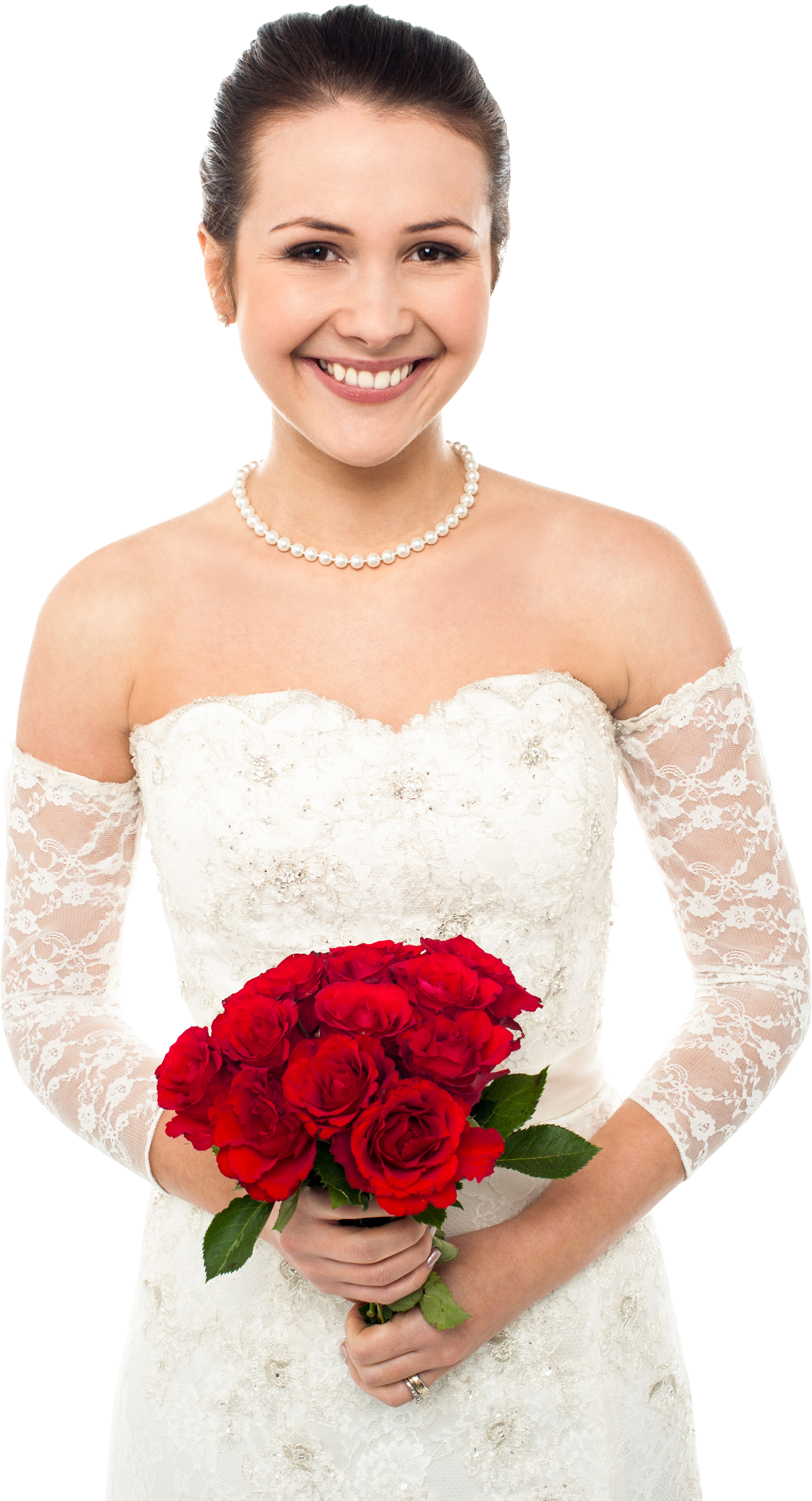 Bride Holding Roses Png - Bride Png (3200x4809), Png Download