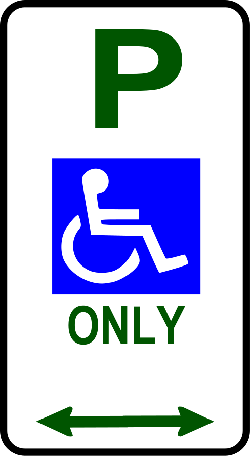 Disabled Parking Sign Clip Art - Disabled No Parking Signs (330x599), Png Download