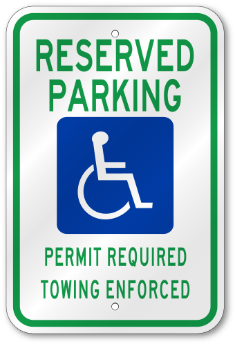 Arkansas State Handicap Sign - Handicap Parking Sign (500x500), Png Download