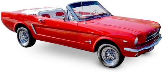 By - - 1965 Mustang Red Transparent (642x427), Png Download
