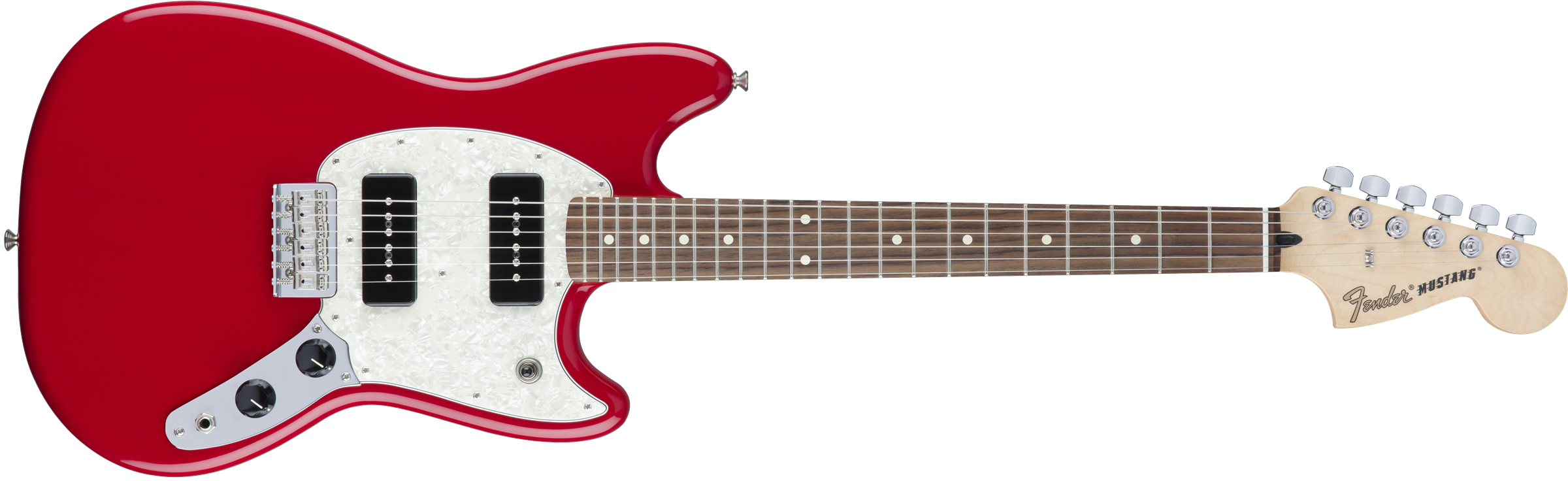Fender Mustang - Fender Mustang 90 Torino Red (2400x736), Png Download