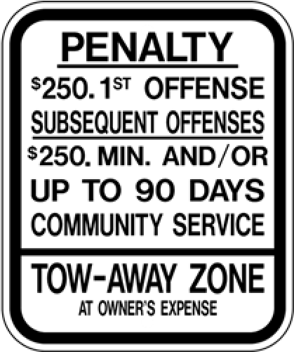Eco Parking Sign, Handicapped Parking Penalty, New (500x500), Png Download