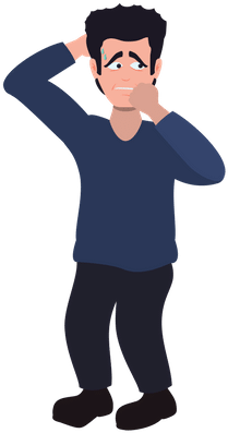 Scared - 0shares - Dessin Triste Homme (500x500), Png Download