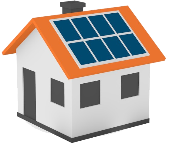 Solar System Clipart House Clipart - House Solar Panel Icon (557x509), Png Download