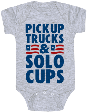 Pickup Trucks And Solo Cups Baby Onesy - Baby Onesie Sims 4 (484x484), Png Download