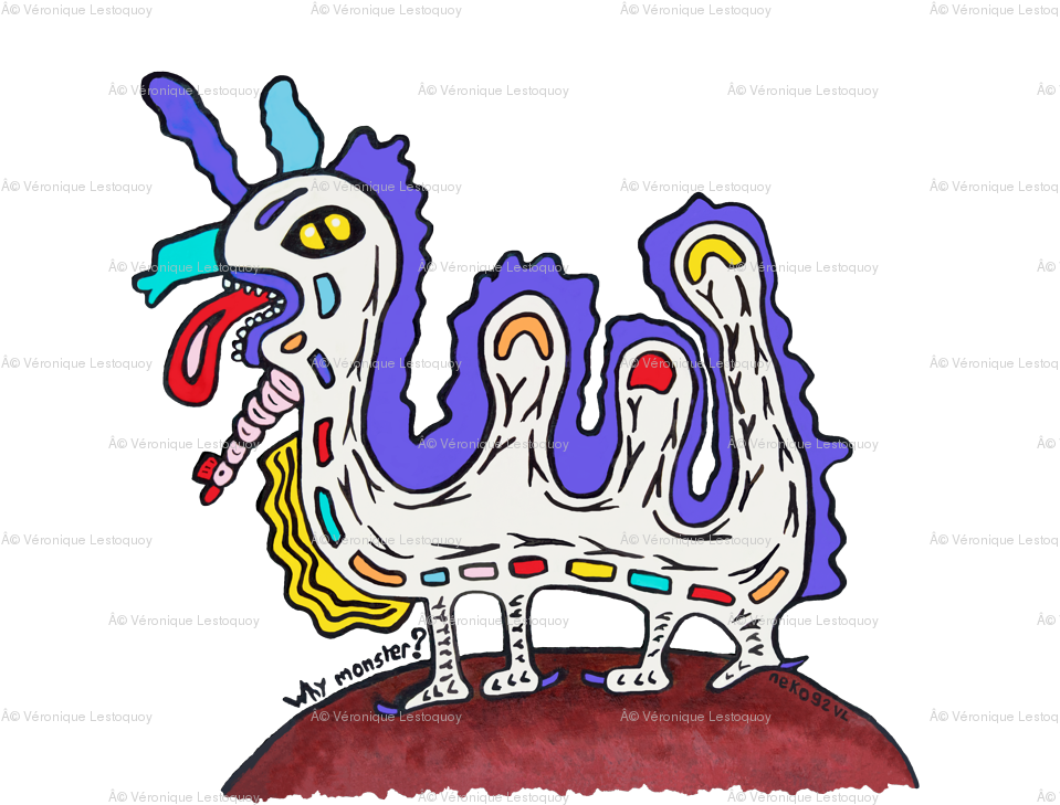 "why Monster" Fabric - So Afraid (988x797), Png Download