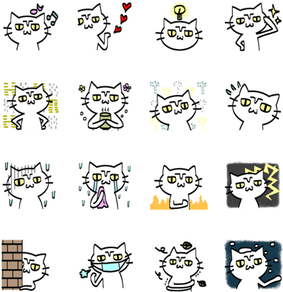 Neko-san Emotional Ver - Cartoon (420x448), Png Download