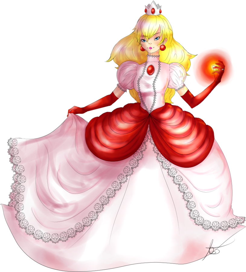 Fire Flower By Yoursassyteacher On Deviantart - Princess Peach Fire Flower (855x934), Png Download
