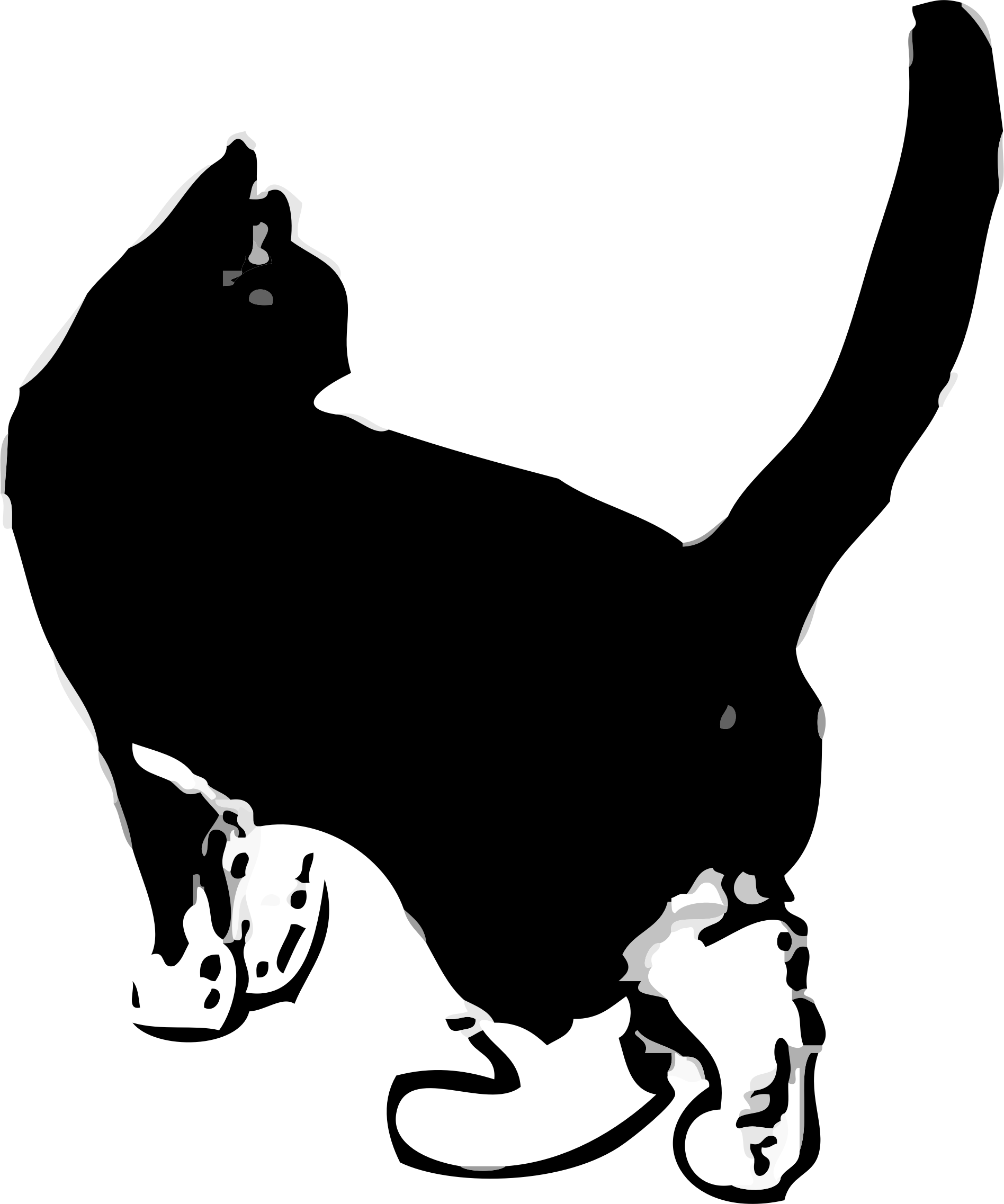 How To Set Use Hurikaeri Neko Clipart (758x900), Png Download