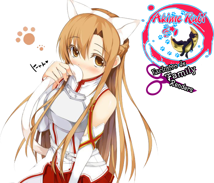 Cat Girl Asuna (701x600), Png Download
