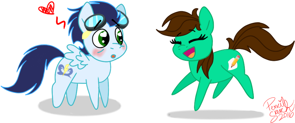 Hufflepuffrave, Blushing, Canon X Oc, Chibi, Heart, - Cartoon (989x423), Png Download