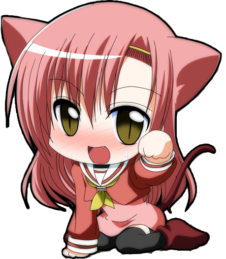 Anime Chibi Neko Png - Anime Kawaii Neko Chibi (459x526), Png Download